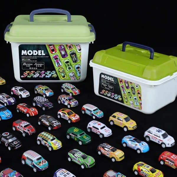 Alloy Diecast Toy Car Model Set with Storage Box for Children